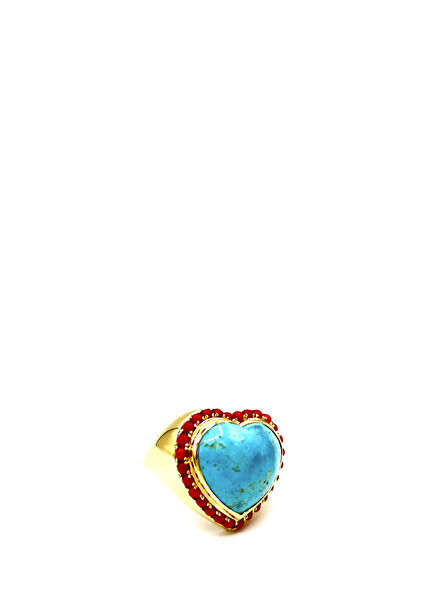 Hearts Diamonds Women's Gold Ring